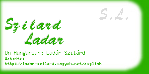 szilard ladar business card