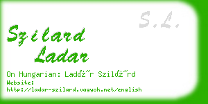 szilard ladar business card